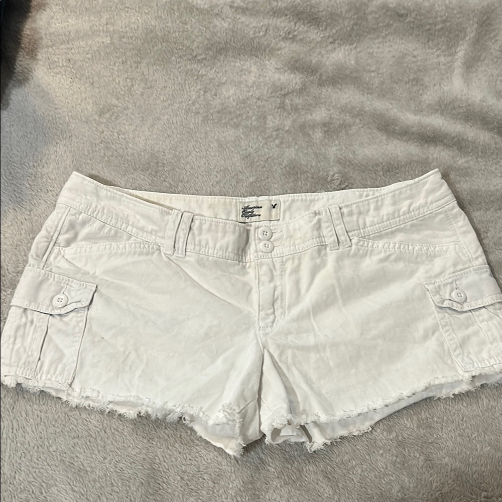 American Eagle Outfitters White Cargo Shorts